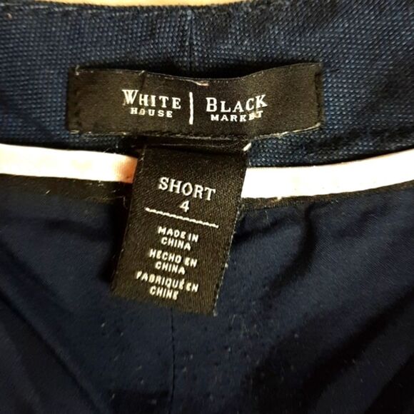 Womans White House Blue Linen  4  Chino Shorts‎ W 24 x 13 L - Picture 3 of 5